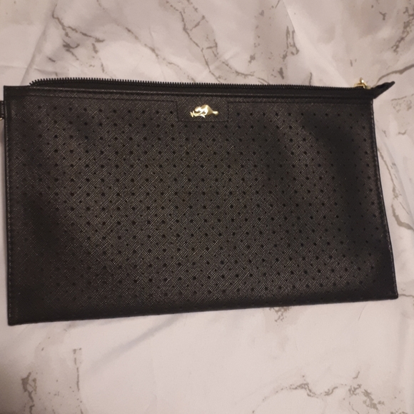 ā¼ļø Roots 73 Black Slim Zippered Clutch - Picture 1 of 7
